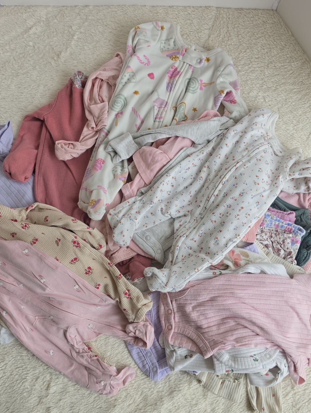 Carter’s Baby Girl Newborn 28-Piece Mystery Bundle Clothing Lot